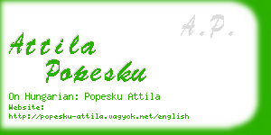 attila popesku business card